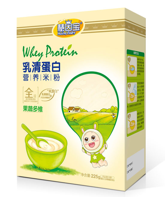  慧因?qū)毠叨嗑S盒裝乳清蛋白營養(yǎng)米粉