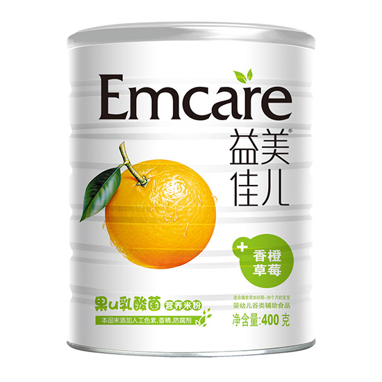 益美佳兒香橙草莓果U乳酸菌營(yíng)養米粉