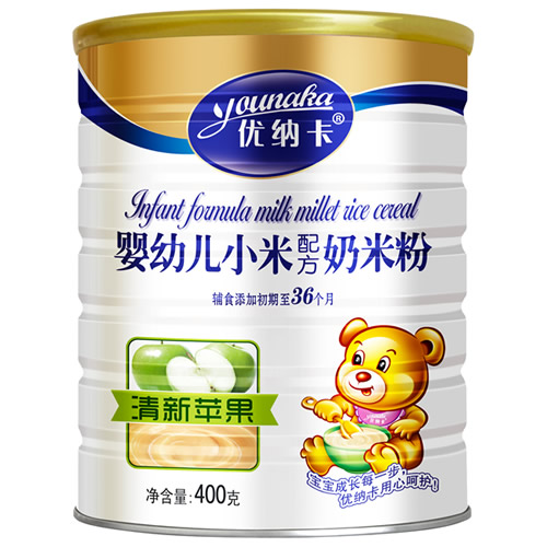 优纳卡清新苹果小米配方奶米粉-火爆孕婴童招