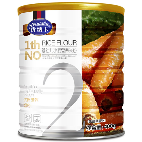 优纳卡婴幼儿小麦营养米粉(果蔬胡萝卜)-火爆孕