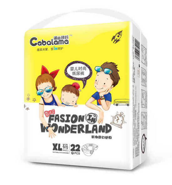 潮爸辣妈超柔贴身纸尿裤XL22