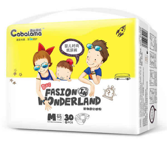 潮爸辣妈超柔贴身纸尿裤M30