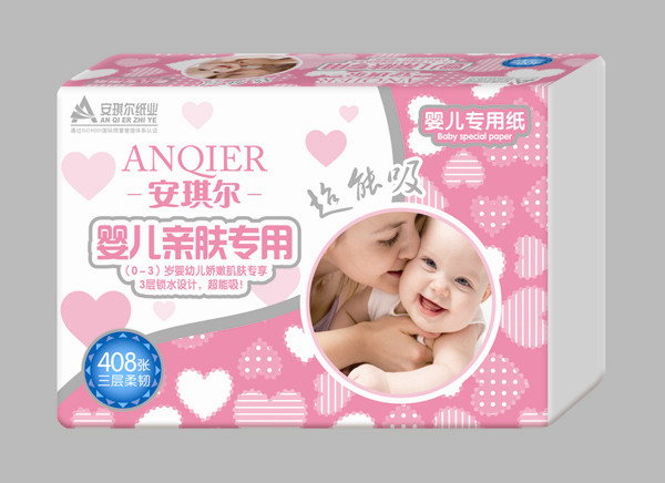 安琪爾嬰兒親膚專(zhuān)用紙408張