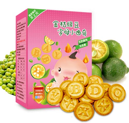 婴享金桔绿豆字母小曲奇