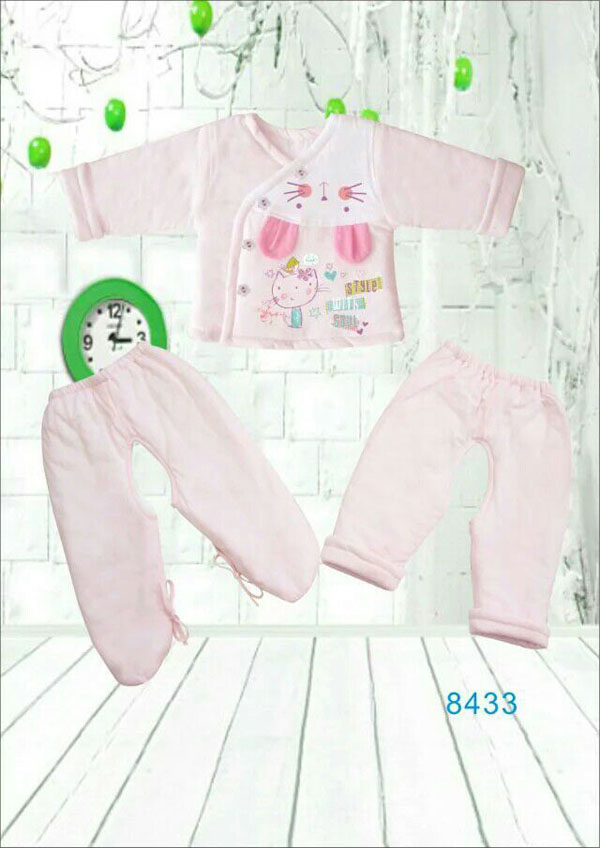 快乐小天天保暖棉衣套装 粉色