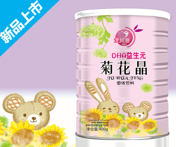 爱其壹DHA益生元菊花晶桶装