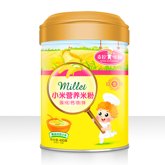 麥拉小廚-小米營(yíng)養米粉罐裝-強化鈣鐵鋅