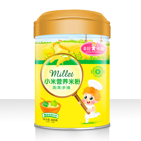 麥拉小廚-小米營(yíng)養米粉罐裝-蔬果多維