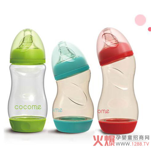可可萌防胀气奶瓶人体工学S型曲线宝宝喂养更