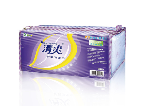 清爽水晶系列—20片290mm加长夜用干爽网面卫生巾