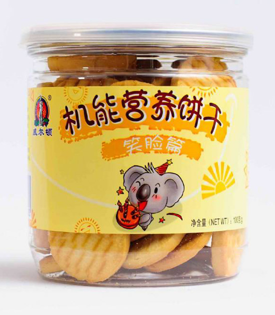 威爾頓100G膠罐機(jī)能餅干（笑臉篇）