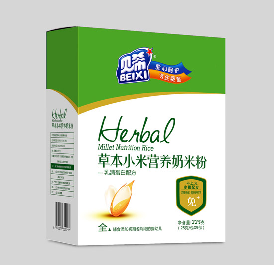 贝希草本小米奶米粉盒装-乳清蛋白配方