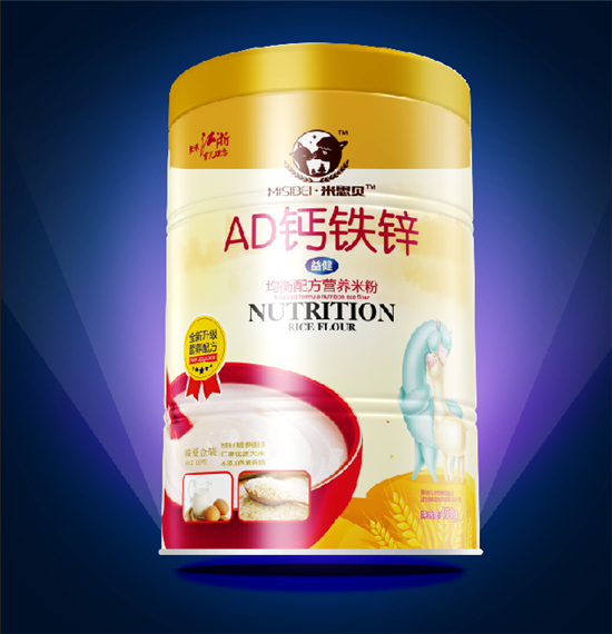 米思貝AD鈣鐵鋅均衡營(yíng)養米粉