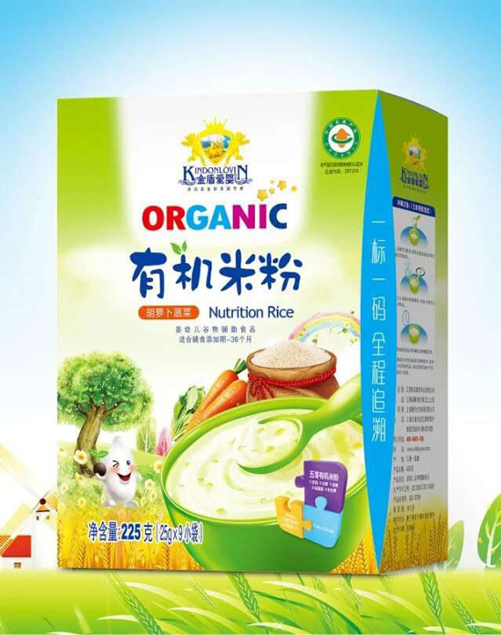 金盾愛(ài)嬰胡蘿卜蔬菜有機米粉盒裝