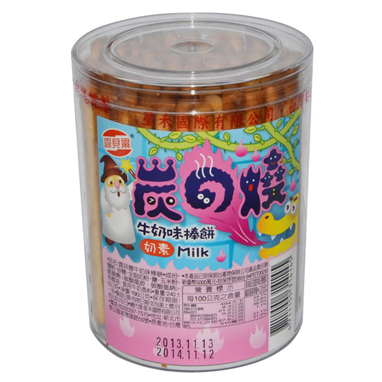 露贝尔牛奶棒状饼干