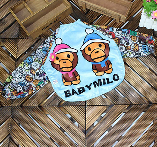 宝宝罩衣食饭衣画画衣围兜猴子