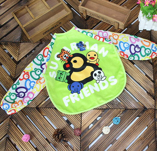 宝宝罩衣食饭衣画画衣围兜小鸭子