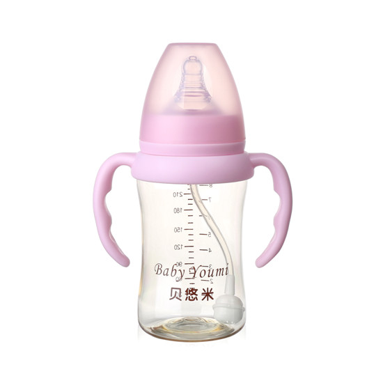 贝悠米PPSU奶瓶210ml粉色