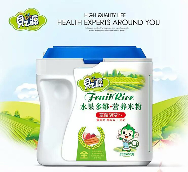 貝之源草莓胡蘿卜水果多維營(yíng)養米粉