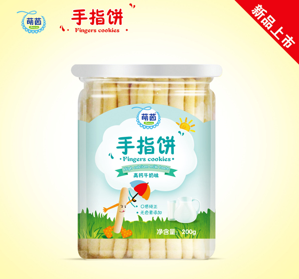 萌茵手指饼干高钙牛奶味