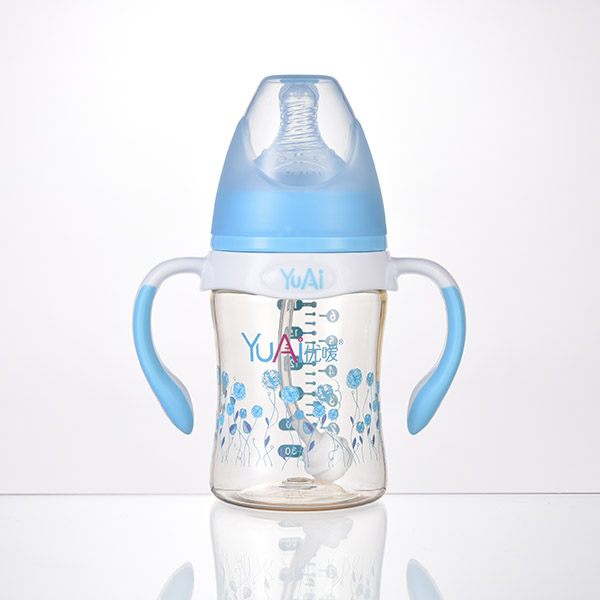 優(yōu)噯6寬口弧線(xiàn)型手柄自動(dòng)PPSU奶瓶(180ml)