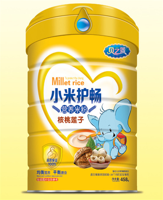 貝之籃核桃蓮子-小米護暢營(yíng)養米粉