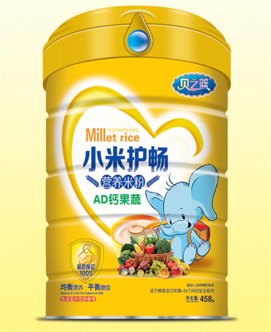 貝之籃AD鈣果蔬-小米護暢營(yíng)養米粉