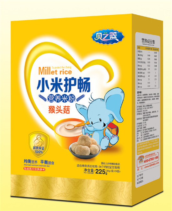 貝之籃猴頭菇-小米護暢營(yíng)養米粉盒裝