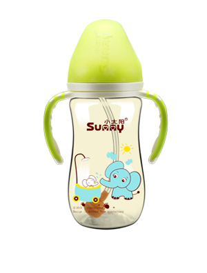  小太陽PPSU時尚印花黃金奶瓶300ML