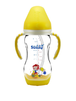  小太陽(yáng)PP雙色手柄奶瓶300ML