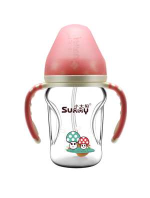  小太陽(yáng)雙色手柄PP奶瓶180ML