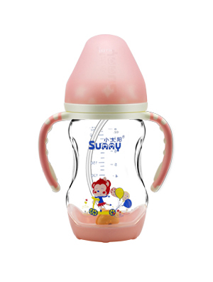  小太陽(yáng)PP雙色手柄奶瓶240ML