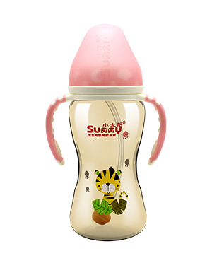  小太陽(yáng)韓國(guó)進(jìn)口納米銀彩印奶瓶330ML