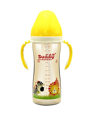  小太陽(yáng)韓國(guó)進(jìn)口納米銀彩印奶瓶300ML