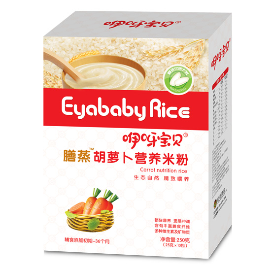     咿呀寶貝膳蒸胡蘿卜營養(yǎng)米粉-聽裝
