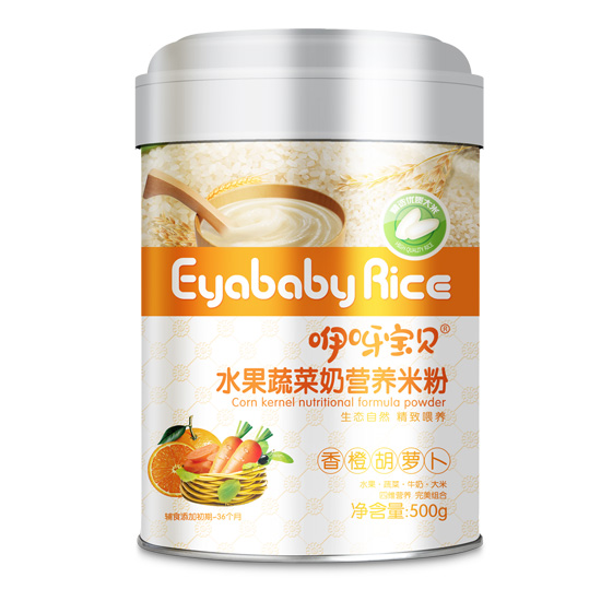     咿呀寶貝水果蔬菜營(yíng)養(yǎng)米粉聽(tīng)裝（香橙胡蘿卜）