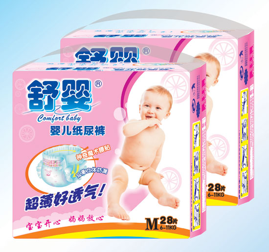  舒嬰立體防漏嬰兒紙尿褲M碼28片