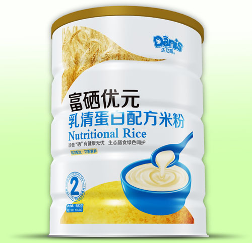  達(dá)尼斯富硒優(yōu)元乳清蛋白米粉2段