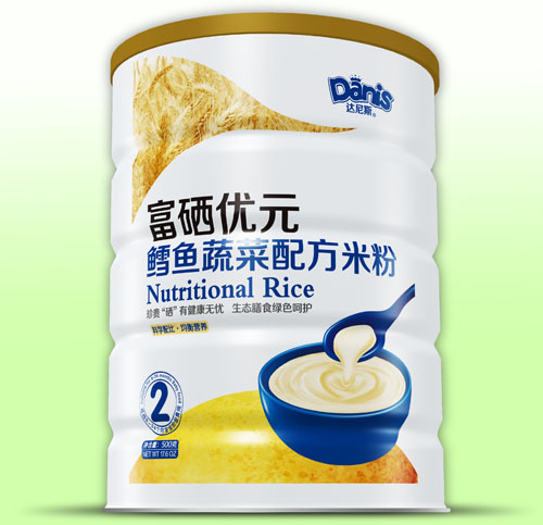  達(dá)尼斯富硒優(yōu)元鱈魚(yú)蔬菜米粉2段