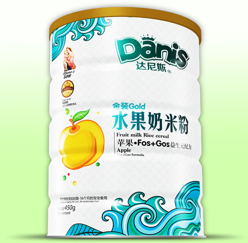  達(dá)尼斯蘋果FOS+GOS金裝水果奶米粉