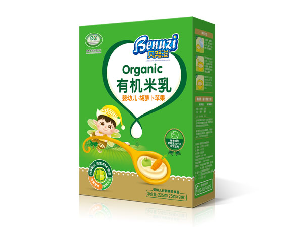   貝努滋嬰幼兒胡蘿卜蘋果有機(jī)米乳
