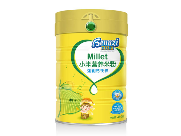   貝努滋小米米粉強(qiáng)化鈣鐵鋅配方聽裝