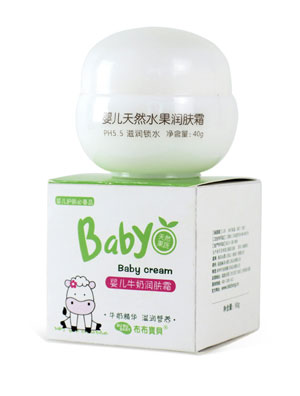  布布宝贝婴儿天然水果润肤霜(牛奶)50G