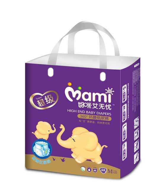   媽咪艾無憂超級360°環(huán)腰紙尿褲M碼