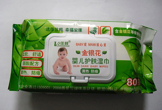  住邦嬰兒金銀花護膚濕巾80片