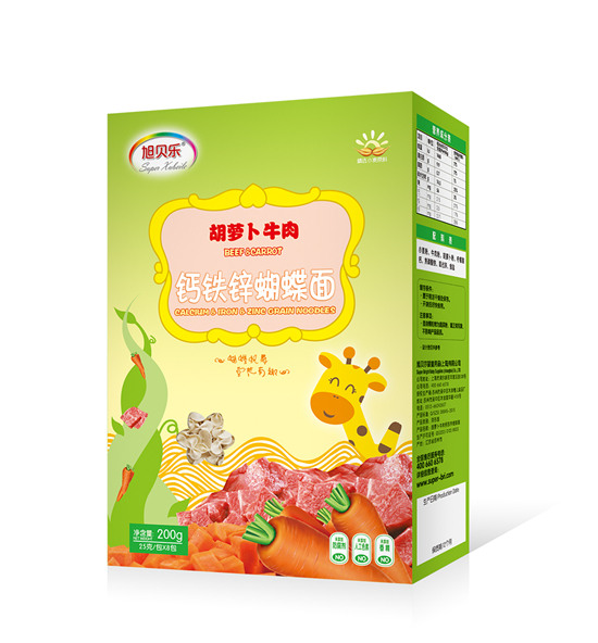  旭貝樂蝴蝶面（胡蘿卜牛肉）