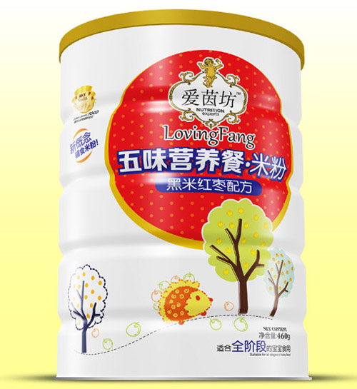   愛茵坊黑米紅棗五味營養(yǎng)餐米粉鐵聽