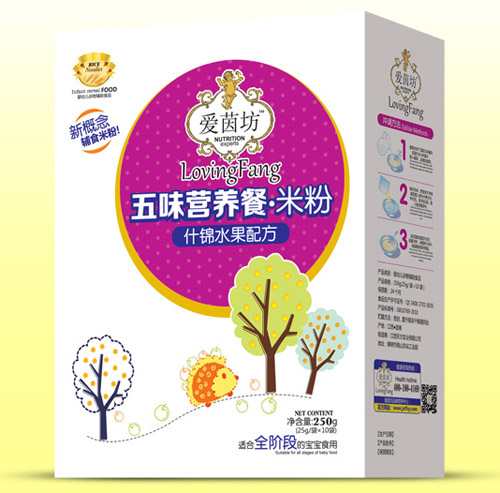   愛茵坊什錦水果五味營養(yǎng)餐米粉盒裝