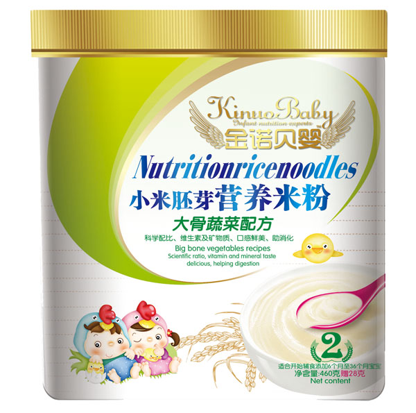  金諾貝嬰大骨蔬菜配方小米胚芽營養(yǎng)米粉