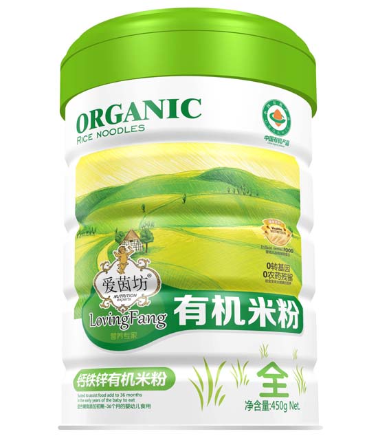    愛茵坊鈣鐵鋅有機米粉 鐵聽高蓋